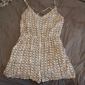 H&M black and white romper
